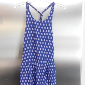 Forever 21 Navy Blue Floral Print Sundress